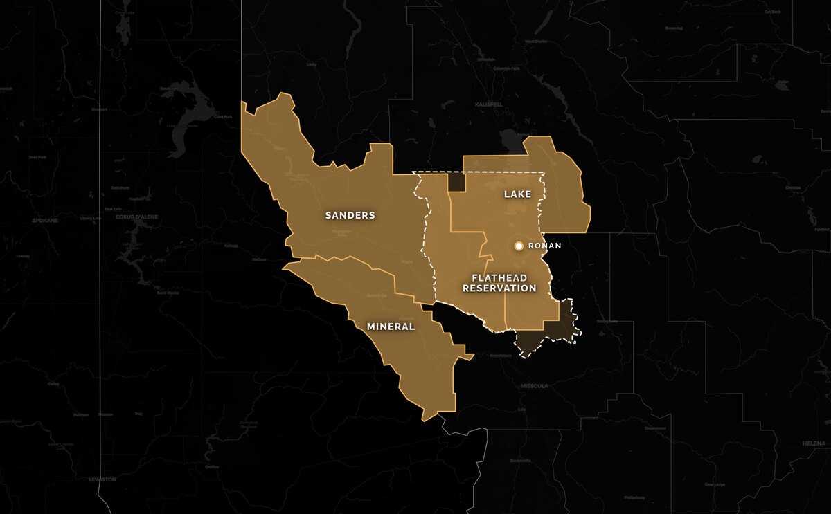 Map of Mission West CDP service areas across Montana and the Northwest